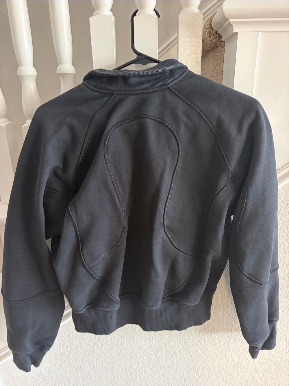 Woman’s Black Quarter-Zip Pullover - Picture 2 of 3